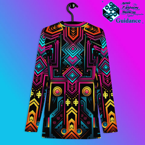 Techno Shaman Rash Guard Swim Shirt Rash Guard by XGuidance XS 2