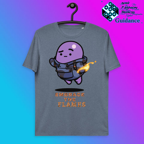 The Fire Element T-Shirt T-Shirts by XGuidance Dark Heather Blue 11