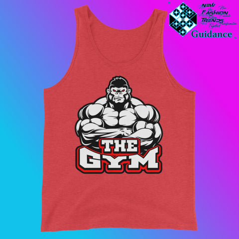 The Gym - Tank Tops Tank Tops by XGuidance Red Triblend 9