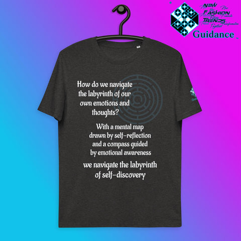 The Labyrinth T-Shirt with Self-Discovery Quote by XGuidance Dark Heather Grey 10