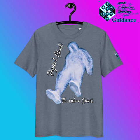 The Urban Spirit Tee – Digital Ghost Streetwear Vibes by XGuidance Dark Heather Blue 5