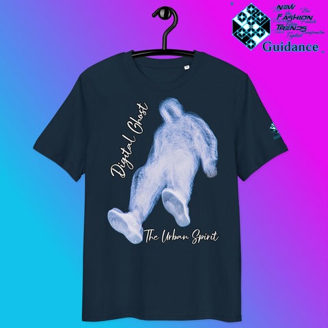 The Urban Spirit Tee – Digital Ghost Streetwear Vibes by XGuidance French Navy 9