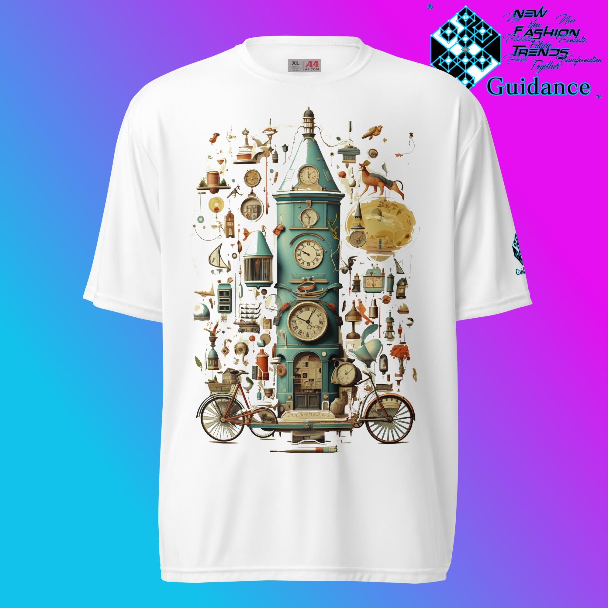 Time Warp Chronicles Vintage Clock T Shirt by XGuidance White 1