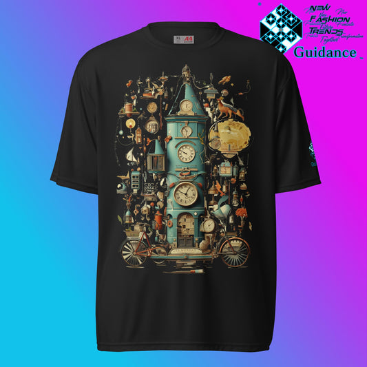 Time Warp Chronicles Vintage Clock T Shirt by XGuidance Black 2