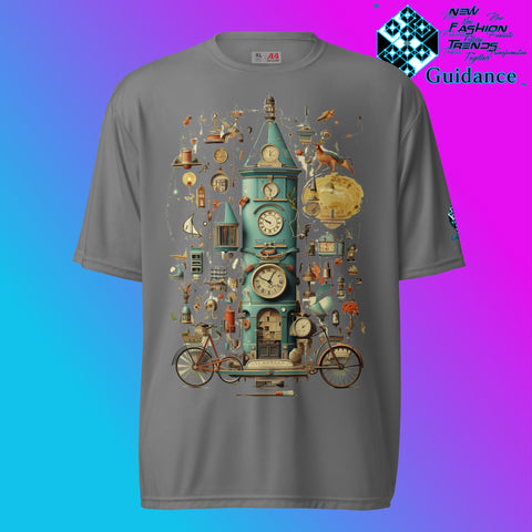 Time Warp Chronicles Vintage Clock T Shirt by XGuidance Graphite 4