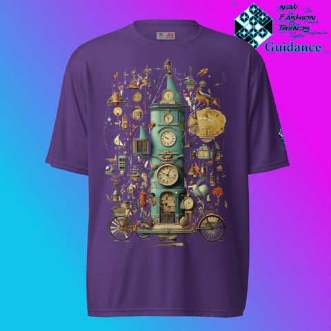 Time Warp Chronicles Vintage Clock T Shirt by XGuidance Purple 6