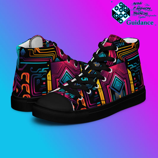 Titan’s Gate – Portal Neon Sneakers Sneakers by XGuidance Black 2