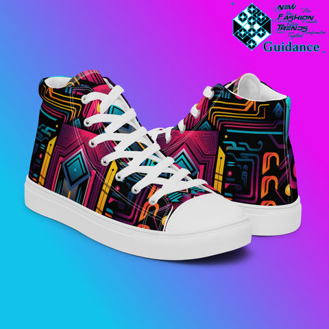 Titan’s Gate – Portal Neon Sneakers Sneakers by XGuidance Black 7