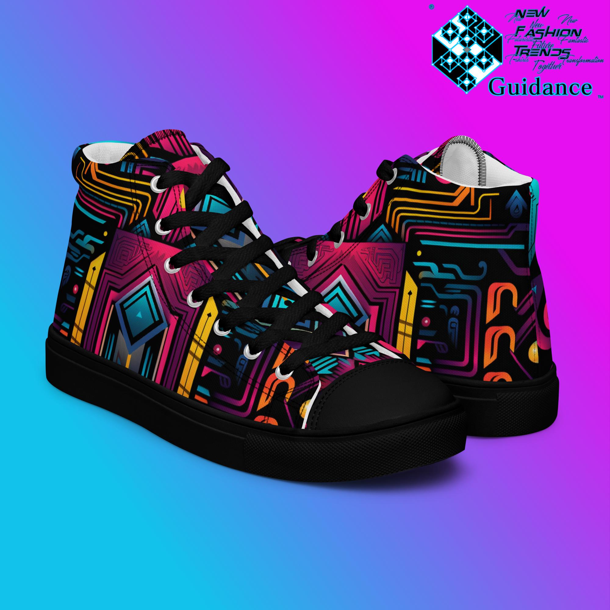 Titan’s Gate – Portal Neon Sneakers Sneakers by XGuidance Black 8
