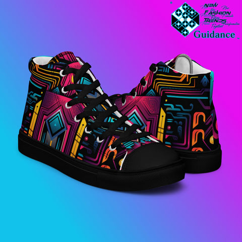 Titan’s Gate – Portal Neon Sneakers Sneakers by XGuidance Black 8