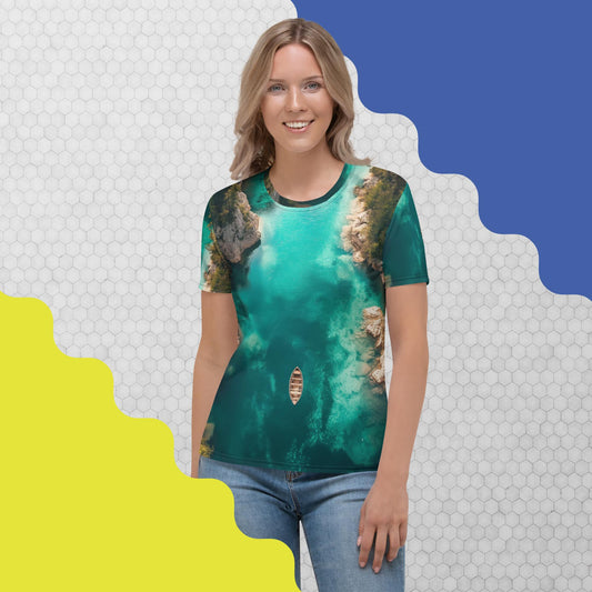 Tranquil Voyage Tee – Serene Nature-Inspired Green Shirt by XGuidance XS 1