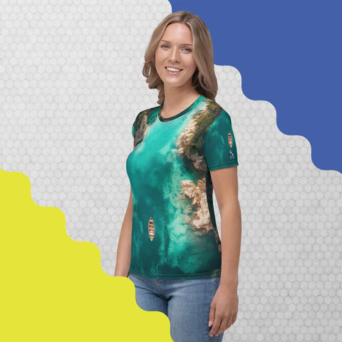 Tranquil Voyage Tee – Serene Nature-Inspired Green Shirt by XGuidance XS 3