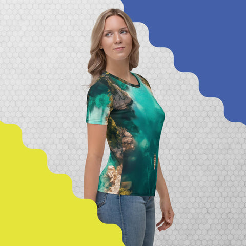 Tranquil Voyage Tee – Serene Nature-Inspired Green Shirt by XGuidance XS 4