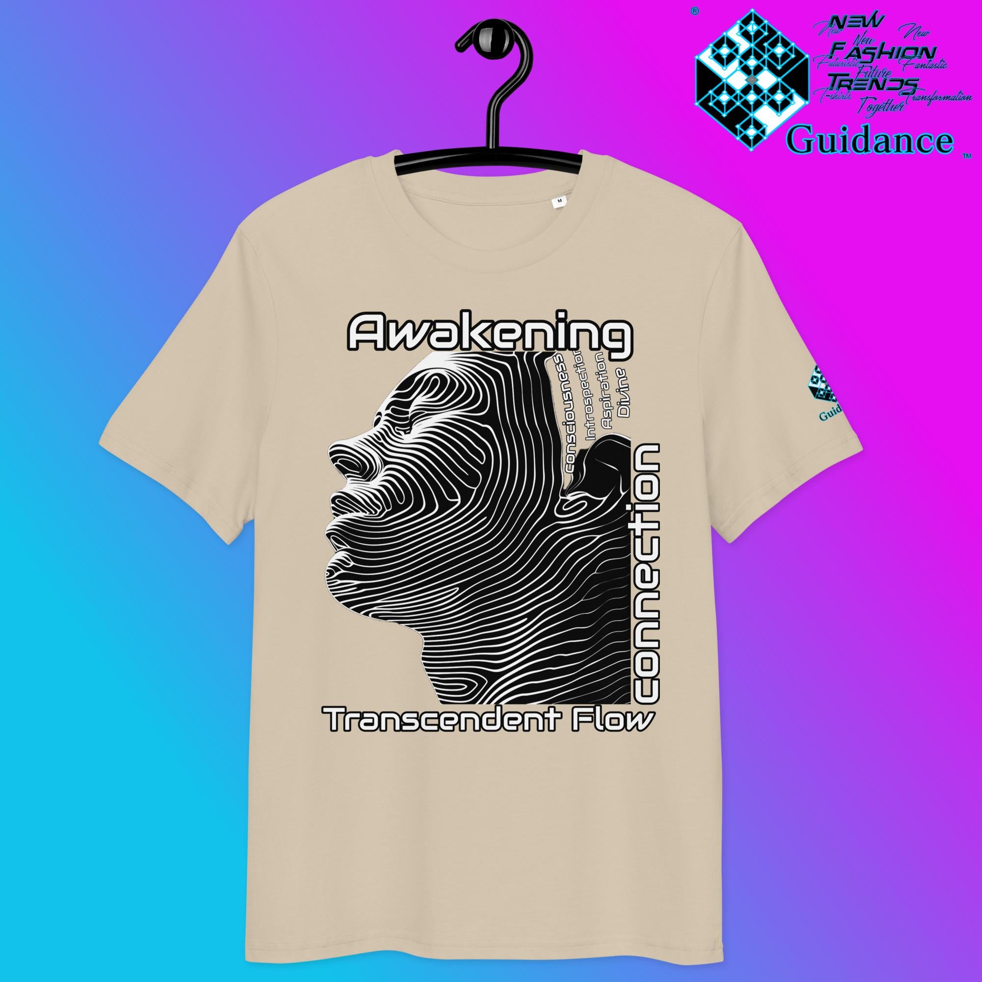 Transcendent Flow T-Shirt – Awakening & Inner Connection by XGuidance Desert Dust 11