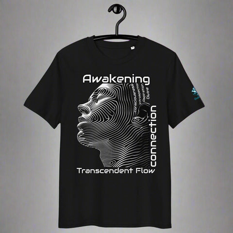 Transcendent Flow T-Shirt – Awakening & Inner Connection by XGuidance Black 1