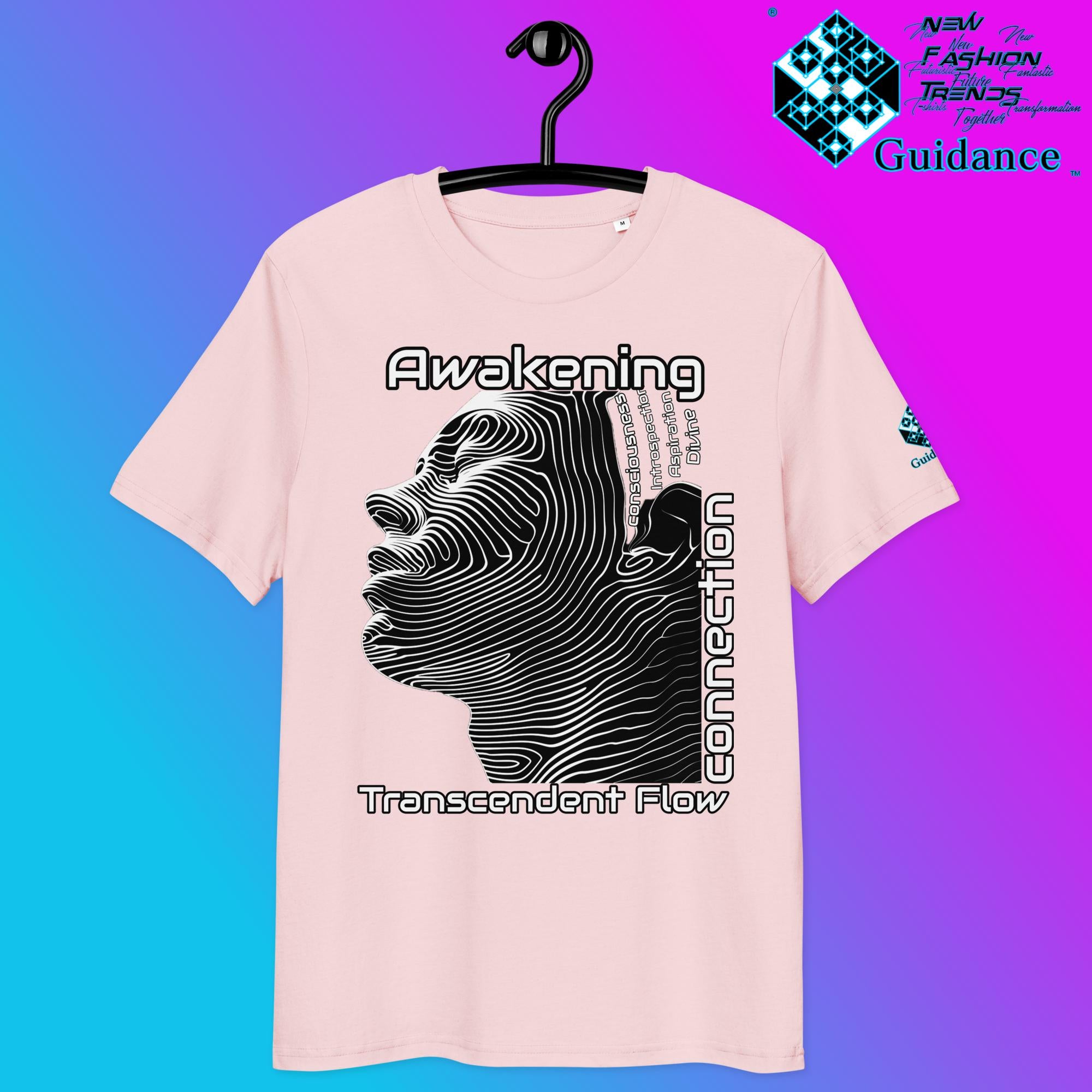 Transcendent Flow T-Shirt – Awakening & Inner Connection by XGuidance Cotton Pink 8