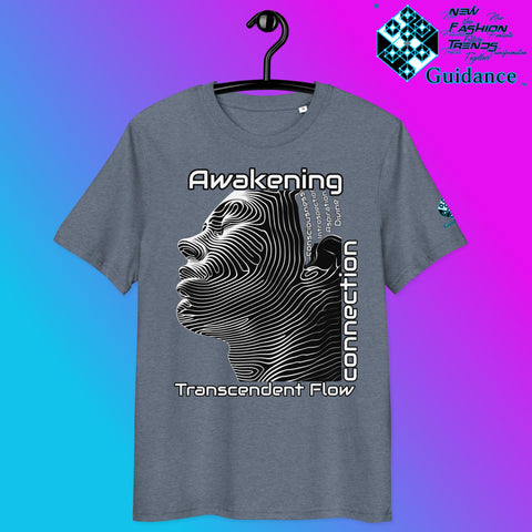 Transcendent Flow T-Shirt – Awakening & Inner Connection by XGuidance Dark Heather Blue 9