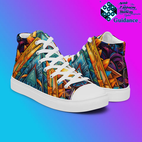 Transcendent Reverie High Top Shoes – Ethereal Streetwear Sneakers by XGuidance Black 7