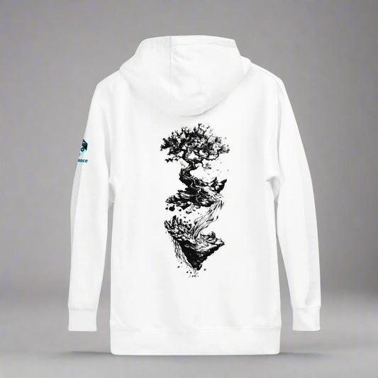 Tree of Eternity Hoodie – Roots, Growth and Balance by XGuidance White 1