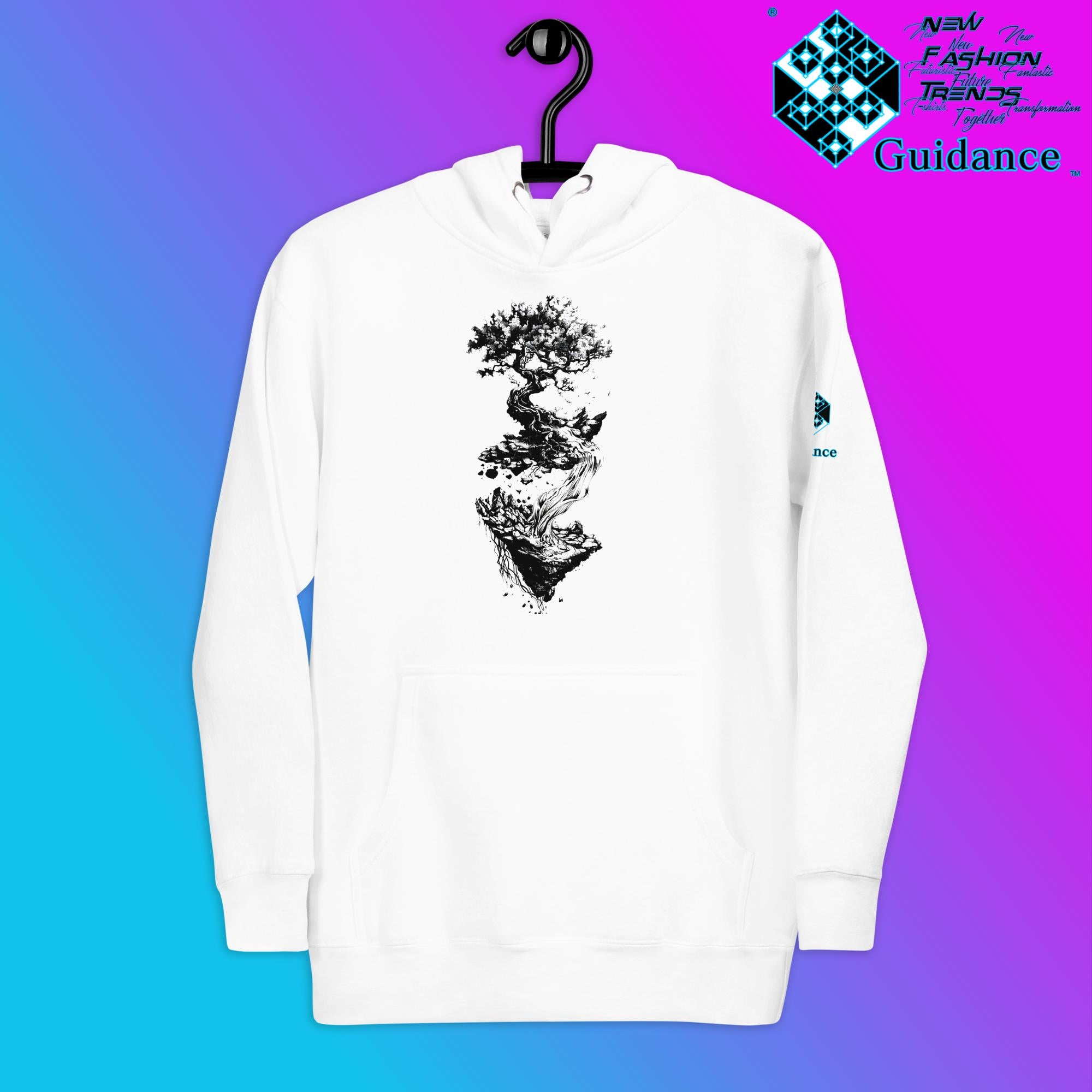 Tree of Eternity Hoodie – Roots, Growth and Balance by XGuidance Carbon Grey 4