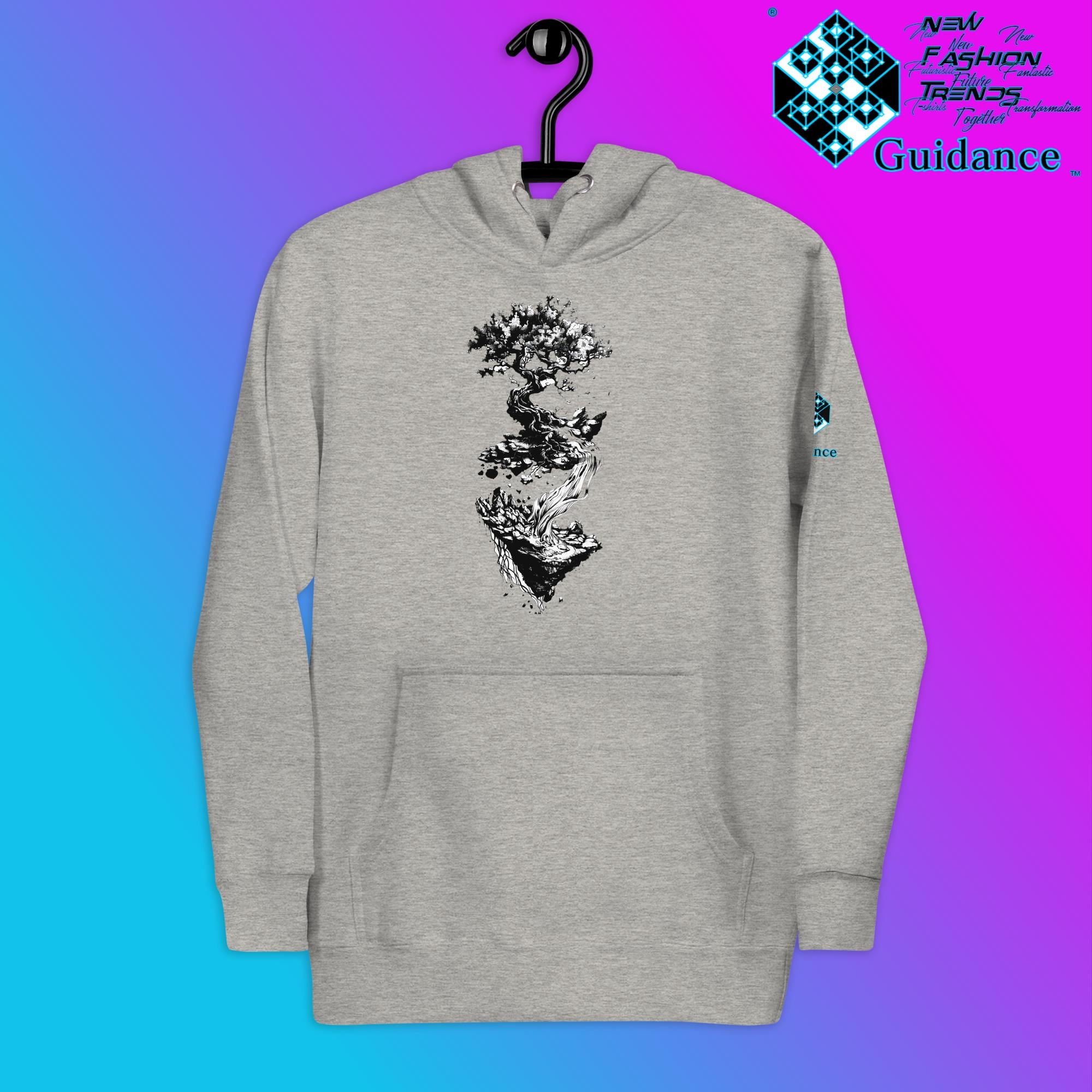 Tree of Eternity Hoodie – Roots, Growth and Balance by XGuidance Carbon Grey 5