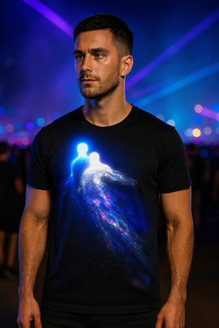 Twin Flame Drift T-Shirt, Cosmic Lovers Festival T-Shirts by XGuidance XS 1