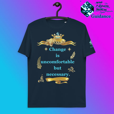 Uncomfortable Change T-Shirt T-Shirts by XGuidance French Navy 3
