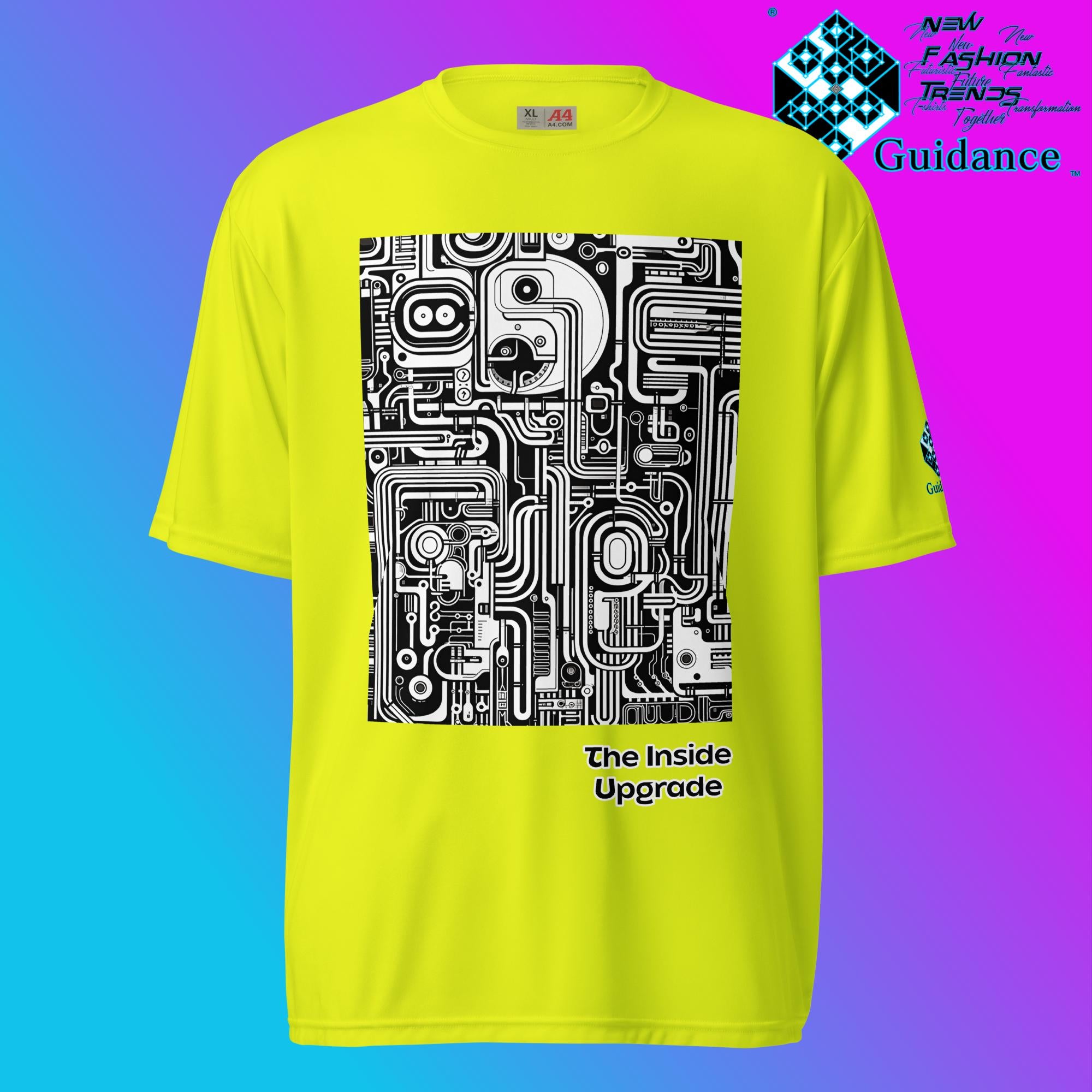 Upgrade Inside Graphic T Shirt by XGuidance Safety Yellow 10