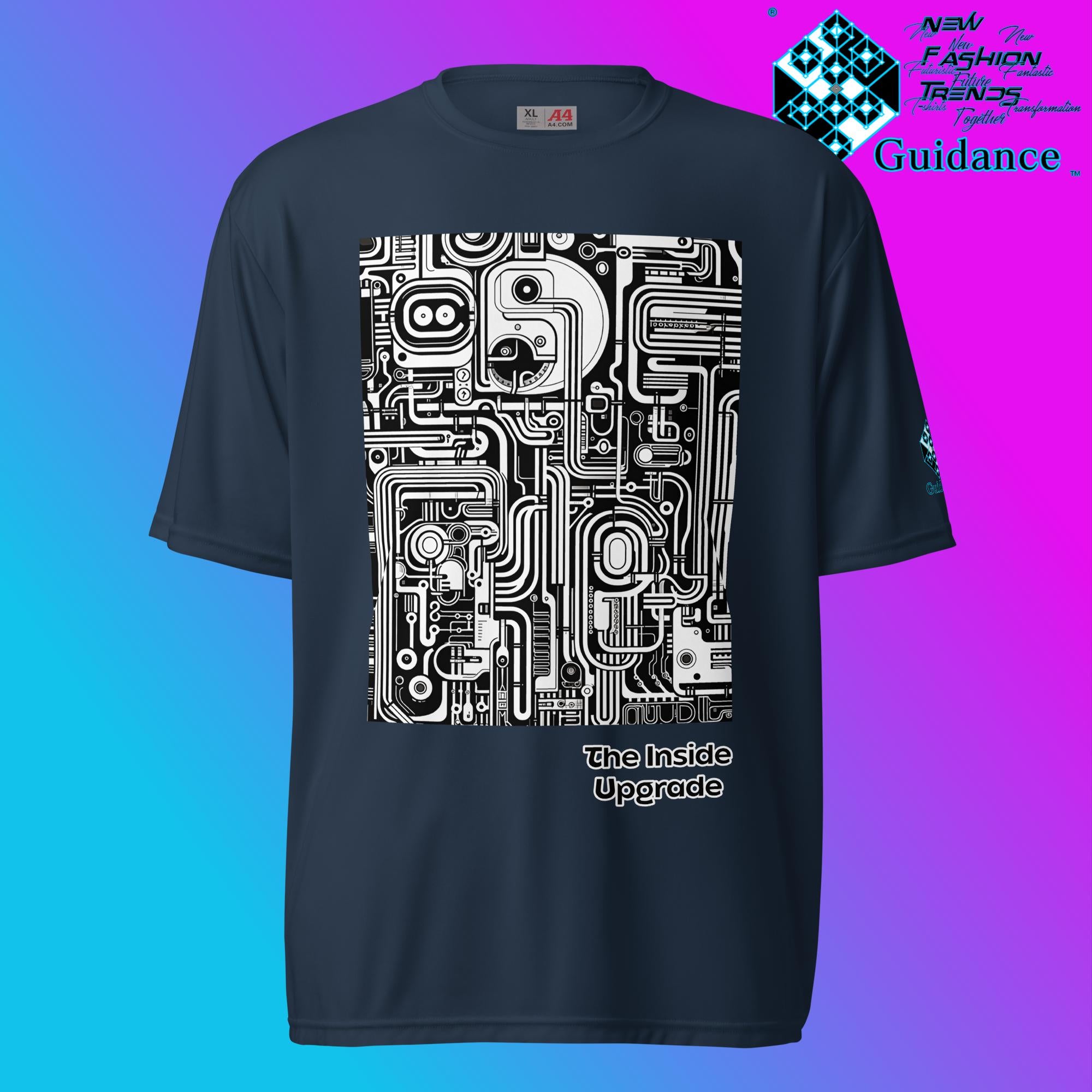 Upgrade Inside Graphic T Shirt by XGuidance Navy 5