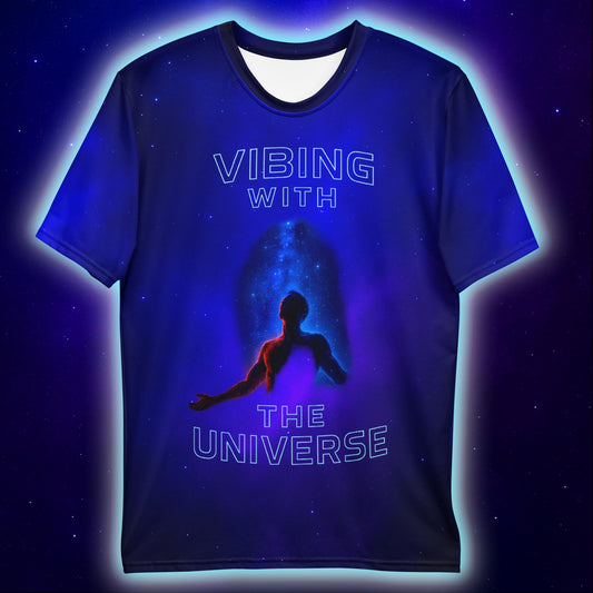 Vibing With The Universe Nebula Glow T-Shirt, Cosmic T-Shirts by XGuidance XS 2