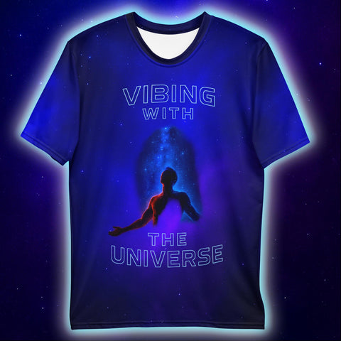 Vibing With The Universe Nebula Glow T-Shirt, Cosmic T-Shirts by XGuidance XS 2