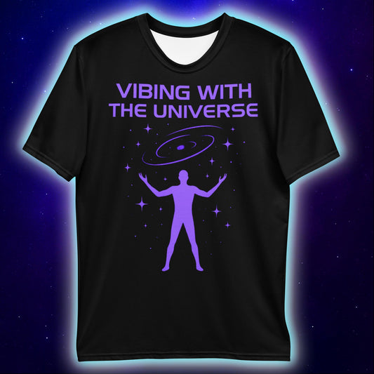 Vibing With The Universe T-Shirt, Cosmic Purple Neon T-Shirts by XGuidance XS 2