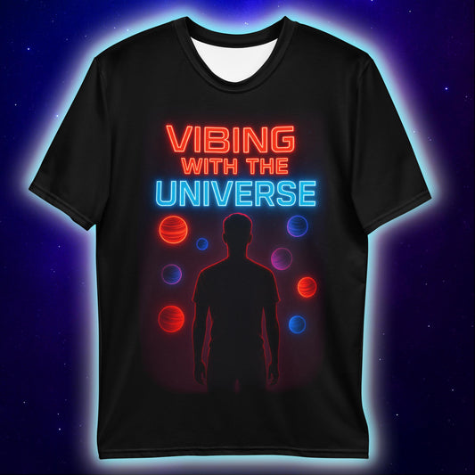 Vibing With the Universe T-Shirt, Neon Cosmic T-Shirts by XGuidance XS 2