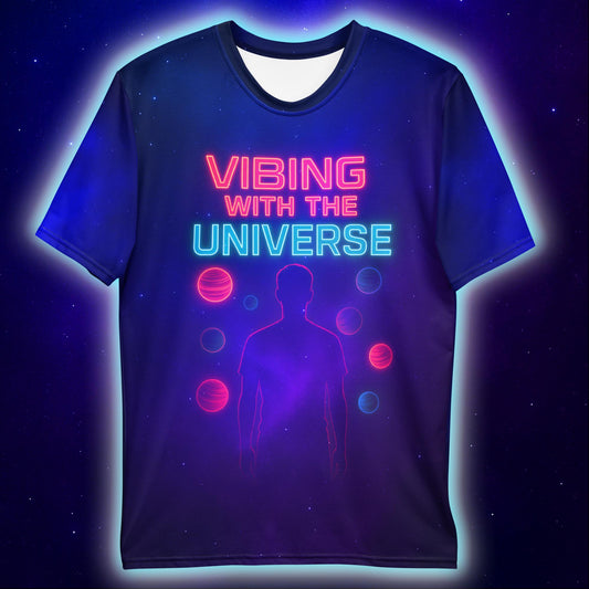 Vibing With the Universe V2 T-Shirt, Neon Festival T-Shirts by XGuidance XS 2