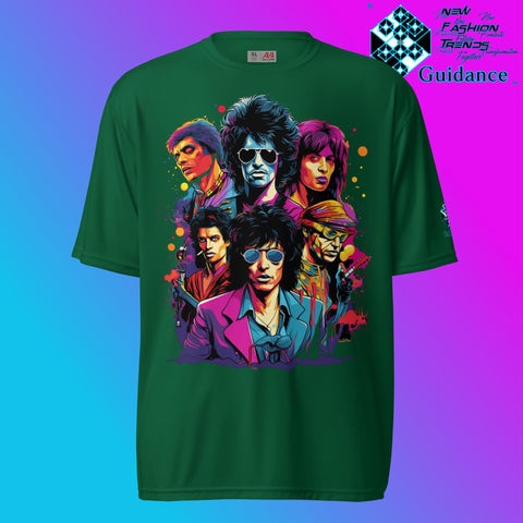 Vintage Crooners Music T Shirt by XGuidance Forest Green 2