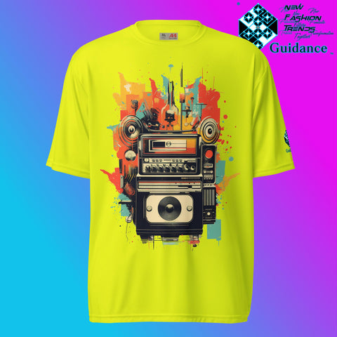 Vintage Echo Retro Camera T Shirt by XGuidance Safety Yellow 8