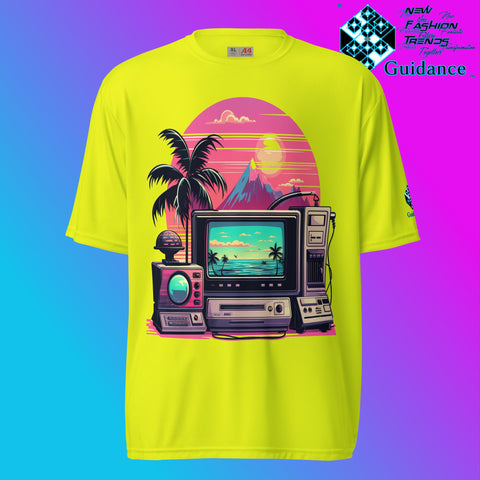 Vintage Holiday Waves T Shirt by XGuidance Safety Yellow 10