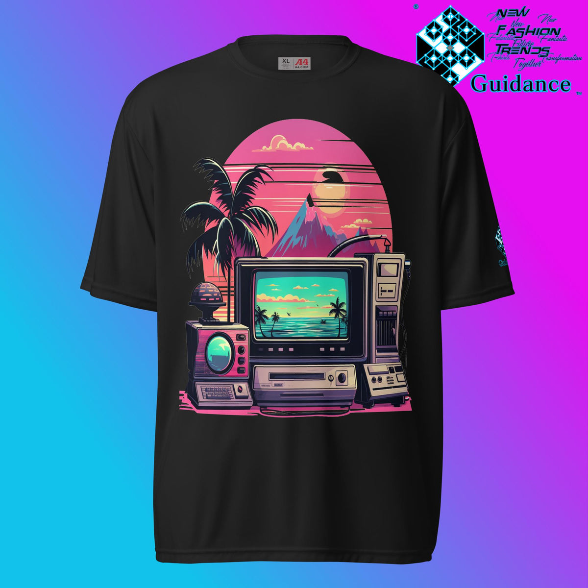 Vintage Holiday Waves T Shirt by XGuidance Black 2