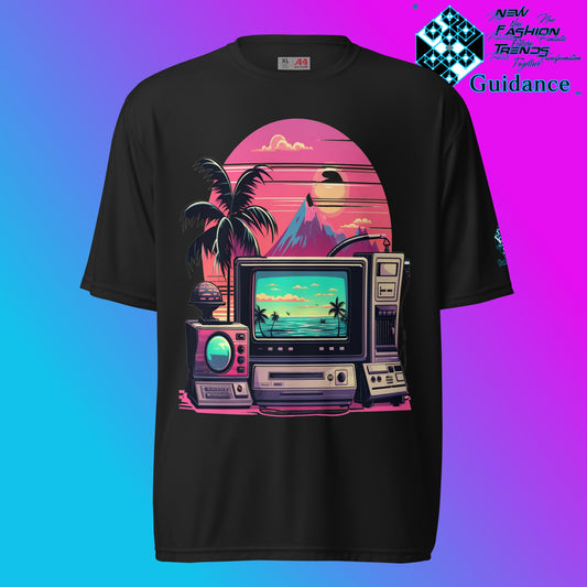 Vintage Holiday Waves T Shirt by XGuidance Black 2