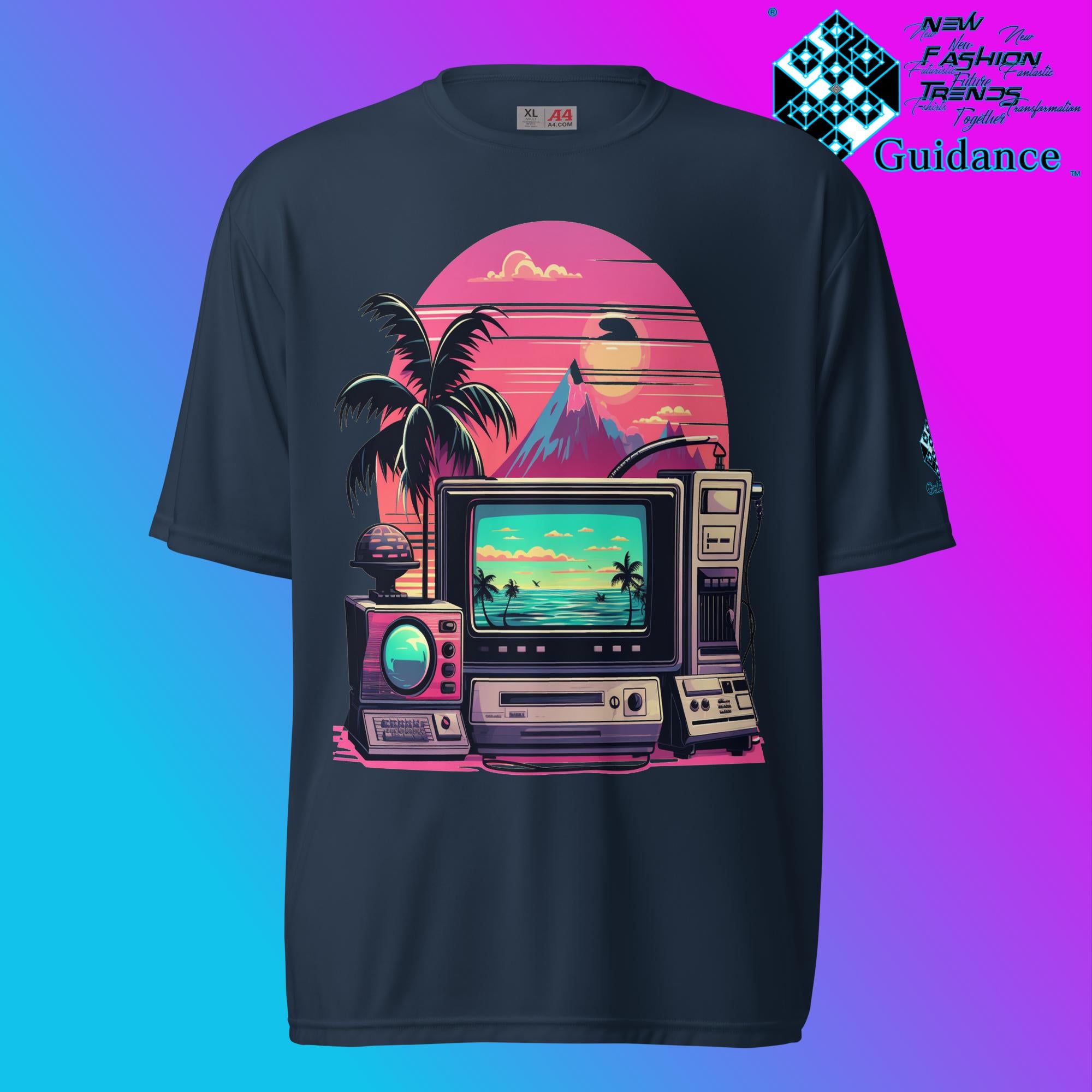 Vintage Holiday Waves T Shirt by XGuidance Navy 5