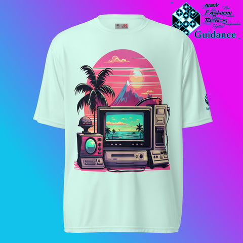 Vintage Holiday Waves T Shirt by XGuidance Pastel Mint 6