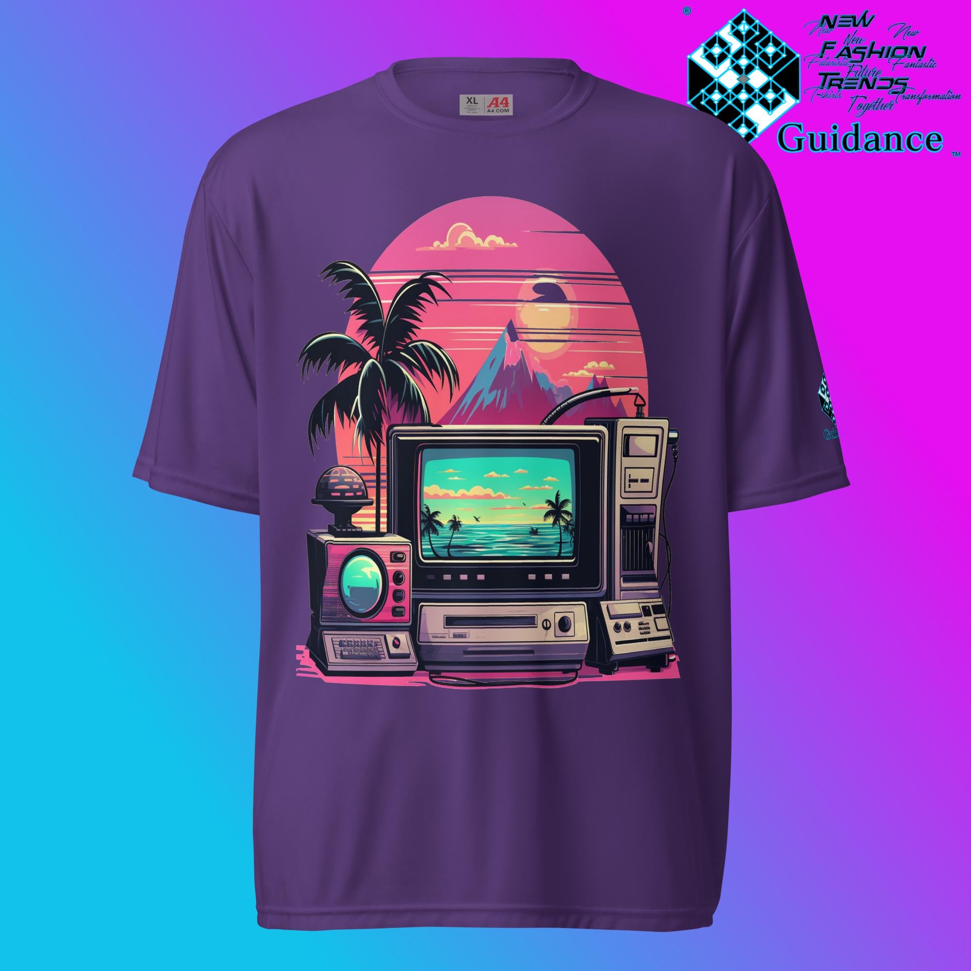 Vintage Holiday Waves T Shirt by XGuidance Purple 7