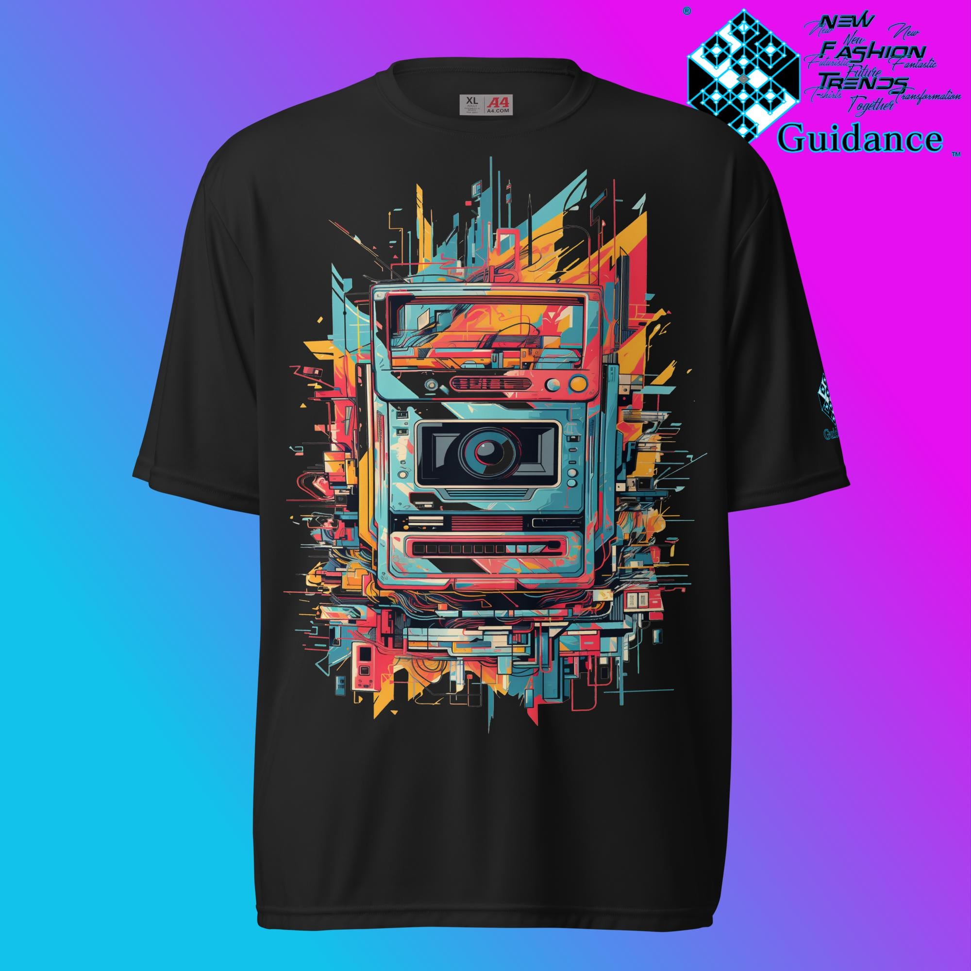 Vintage Snapshot Retro T Shirt by XGuidance Black 2