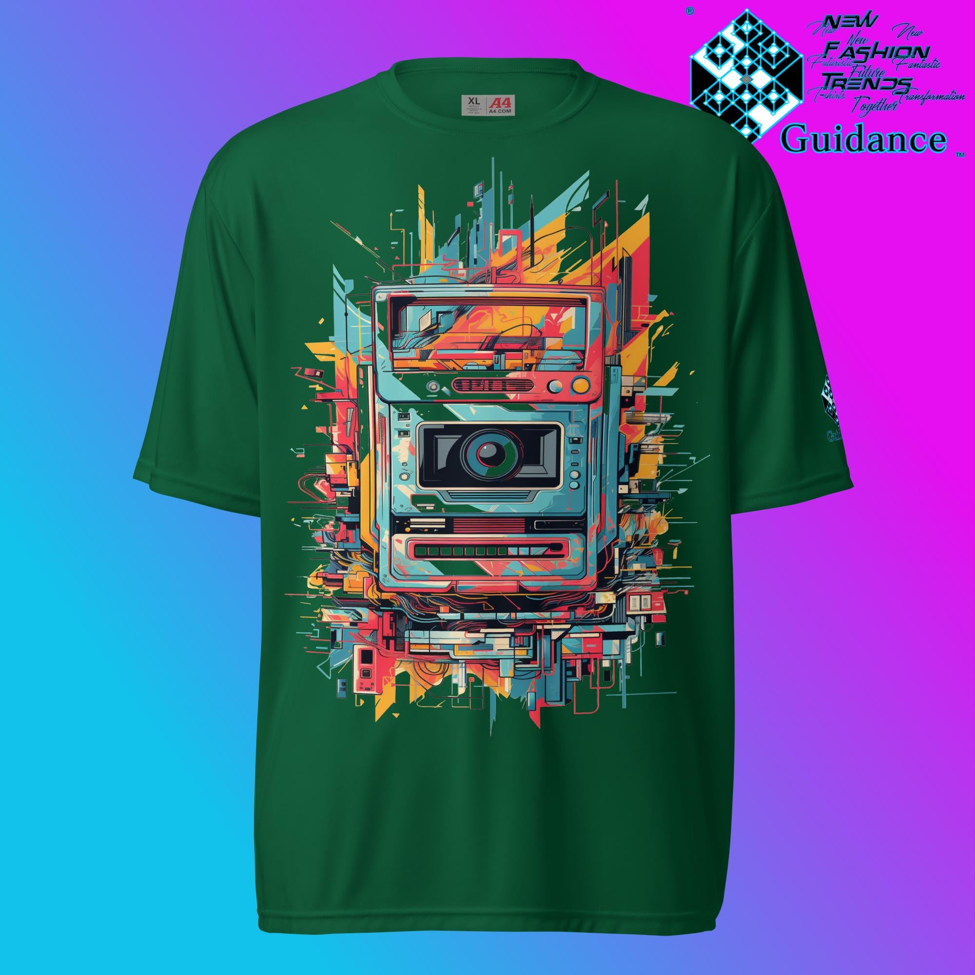 Vintage Snapshot Retro T Shirt by XGuidance Forest Green 3