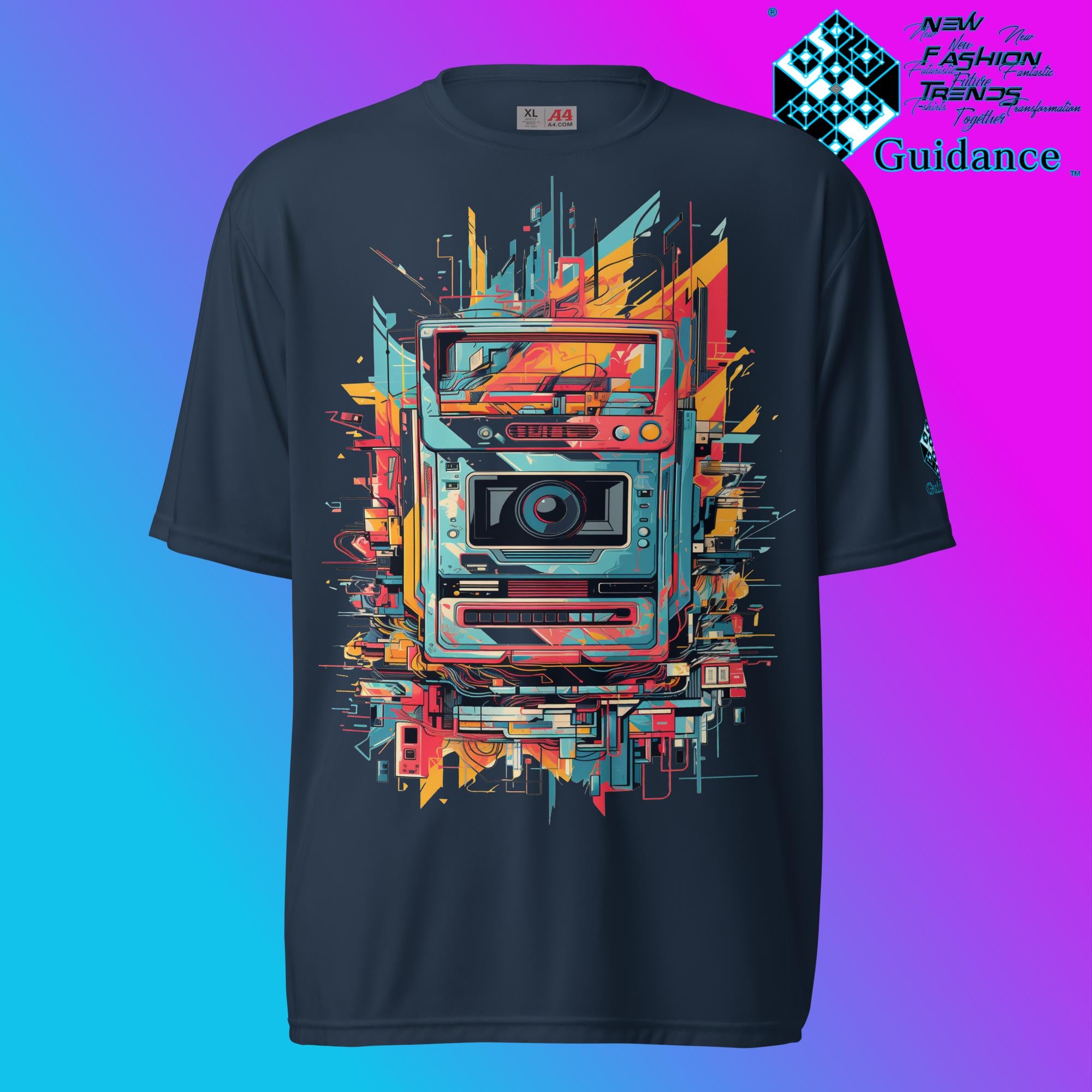 Vintage Snapshot Retro T Shirt by XGuidance Navy 5