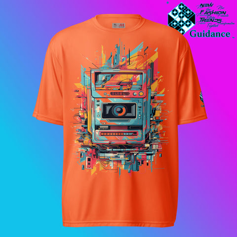 Vintage Snapshot Retro T Shirt by XGuidance Safety Orange 9