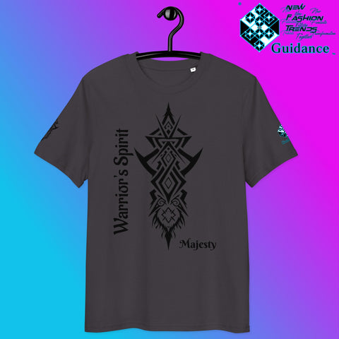Warrior’s Spirit T-Shirt – Tribal Lion & Inner Strength by XGuidance Anthracite 15