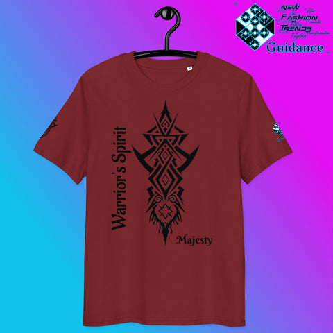 Warrior’s Spirit T-Shirt – Tribal Lion & Inner Strength by XGuidance Burgundy 16