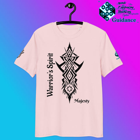 Warrior’s Spirit T-Shirt – Tribal Lion & Inner Strength by XGuidance Cotton Pink 17
