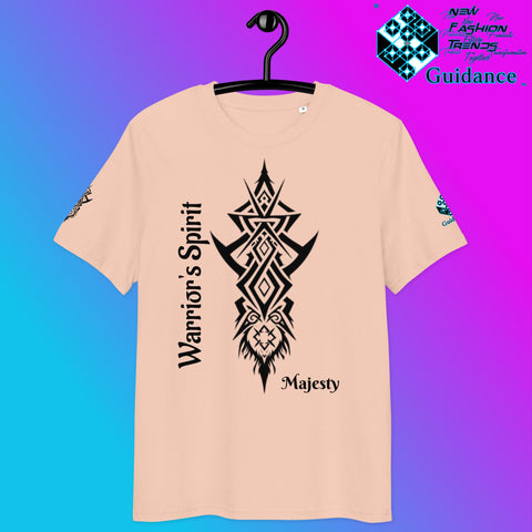 Warrior’s Spirit T-Shirt – Tribal Lion & Inner Strength by XGuidance Fraiche Peche 20